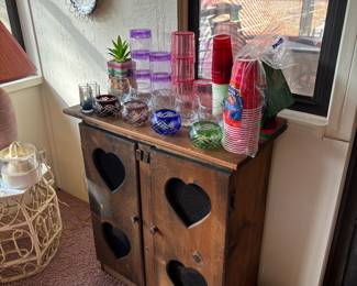 dark-wood heart cabinet 