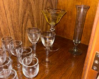 Glass and crystal barware 