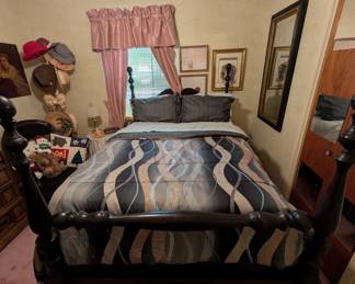 oak bedpost queen size bed