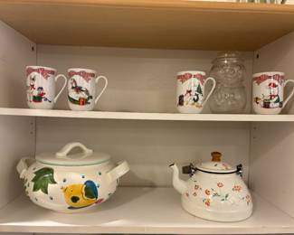 cute white floral kettle