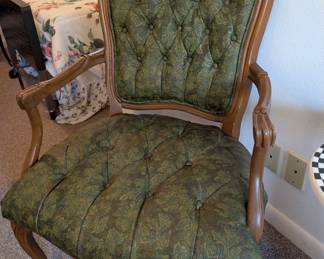 Victorian style antique carved-wood armchair