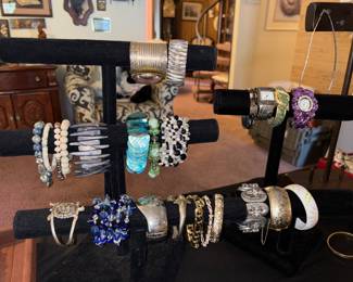 Lots of bracelets and bangles 