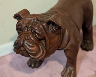 Carved wood Bulldog - Georgia Bulldogs!
