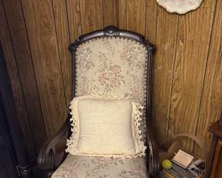 antique floral rocker 