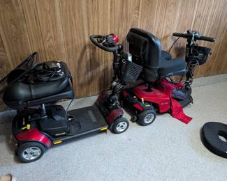 2 working electric scooters! Pride Go-Go Elite Traveller mobility scooters