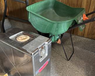 water jug, and spreader 