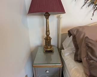 silver bedside tables