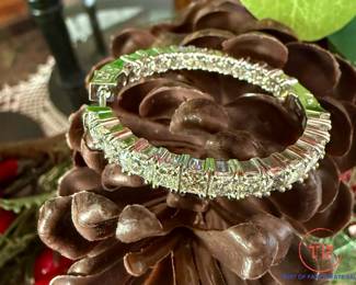 10cttw Diamond Inside Out Hoops in 14kt White Gold 
