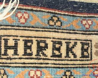 HEREKE Signed Hand Knotted Turkish Area Rug
