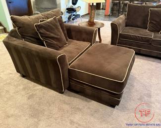 HILLCRAFT Furniture Armchair and Ottoman