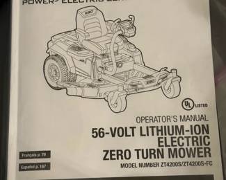 EGO Z6 Zero Turn Riding Electric Lawnmower