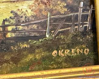 Original Oil on Panel by OKRENO (Otto Krenak Novak)