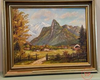 Original Oil on Panel by OKRENO (Otto Krenak Novak)