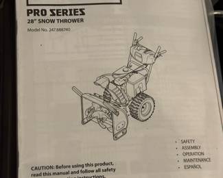 CRAFTSMAN 28" Pro Series Snowblower