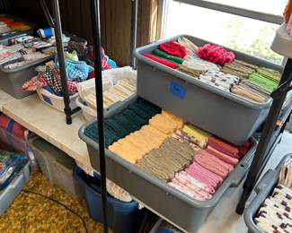 Vintage bath linens.