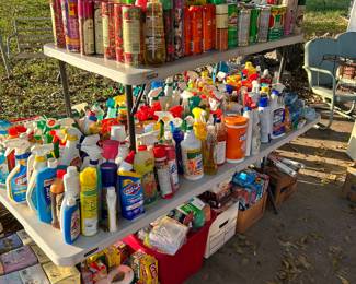 Cleaning and laundry supplies.