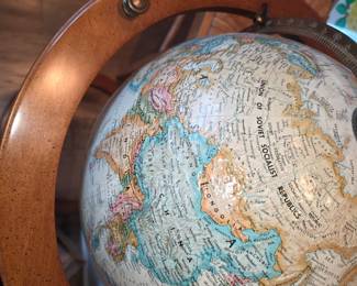 Vintage stand globe