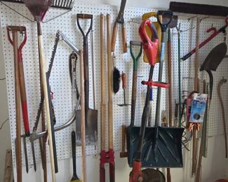 Lots of yard tools