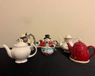 A Collection Of Tea Pots