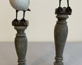 Set of Perched Blackcapped Chickadee Figures