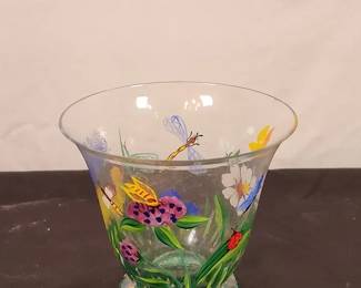 Royal Danube Hand Painted Glass Vase