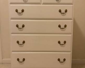 White Heywood Wakefield Wooden Dresser