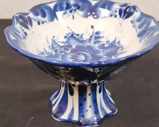 Gzhel Porcelain Dessert Bowl