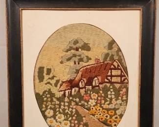 Vintage, HandStitched Needlepoint Art Peice