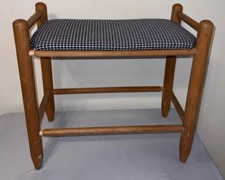 Craver Son Small Bench with Checkered Fabric