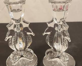 Waterford Crystal Seahorse Candle Houlder