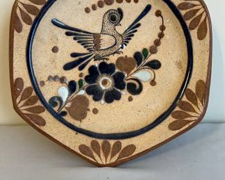 Vintage Hexagon Tonala Mexican Pottery