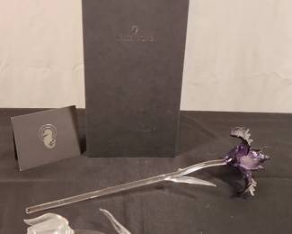 Waterford Crystal Fleurology Purple White Flower