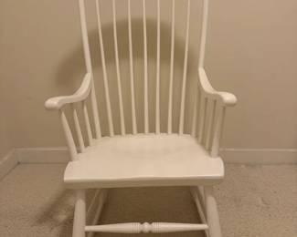 White Heywood Wakefield Wooden Rocking Chair