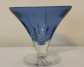 Waterford Crystal Lismore Sapphire 5 Footed Bowl