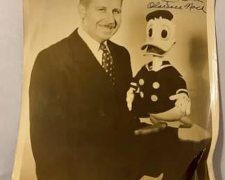 Signed Clarence Nash Disney Still Donald Duck Original Voice Actor