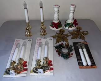 Holiday Candle Holders Window Candles