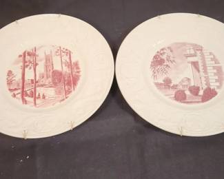 Vintage Wedgwood Duke University Red Vista Chapel Dinner 11 Plate