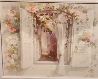 Watercolor Painting Windowsill