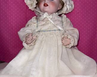 Vintage Percelain Doll in Long Dressing Gown