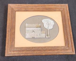 Vintage Reed Pewter Framed and Matted Wall Art