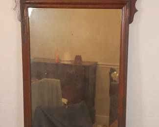 Antique Wooden Wall Mirror