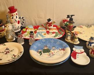Mystery Lot Of Snowmen Items