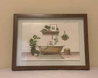 Watercolor Bathtub By Leslie Trimbach