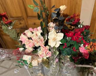 Large selection of silk flowers