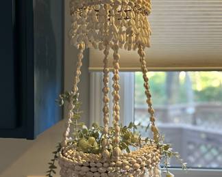 Seashell plant hanger