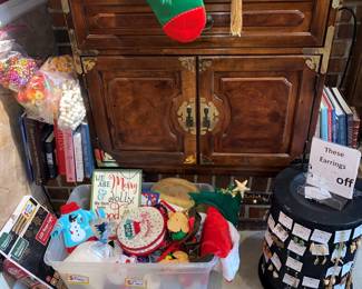 Dollar box + sale earrings + vintage garlands