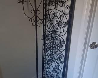 Wrought Iron Floor Candle Holder and Wrought Iron Divider/Screen
