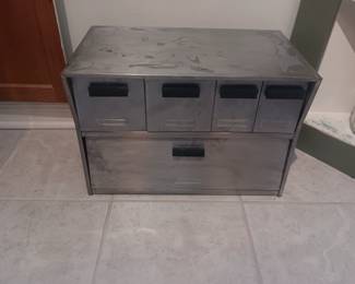 Vintage Metal Canister and Bread Box