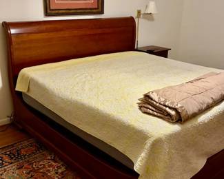 Vintage Stickley King Sleigh Bed with Adjustable Base