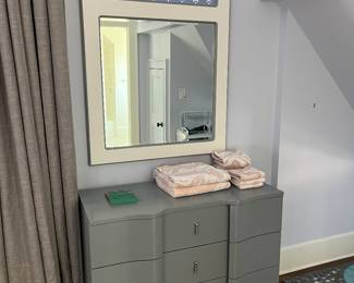 Chest of drawers with mirror